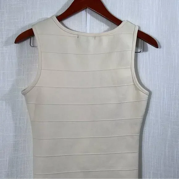 Forever 21 Cream Studded Bodycon Dress Size M - Picture 8 of 12